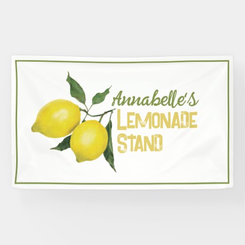 Fun Kids Business Logo Lemonade Stand Banner