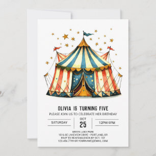Fun Kids' Digital Circus Birthday Invitation