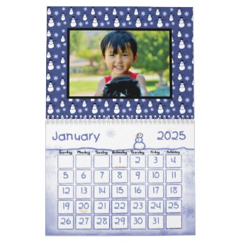 Fun Kids Family Custom Photo Wall Calendar | Zazzle