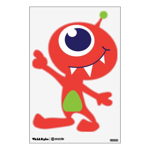 Fun kids graphic alien wall decal stickers