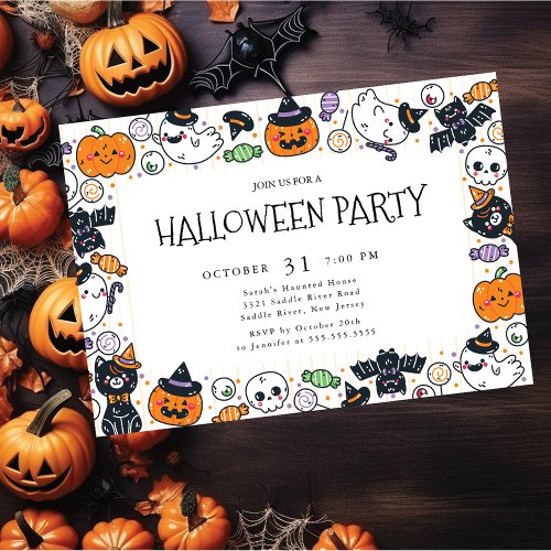 Fun Kids Halloween Party Invitation