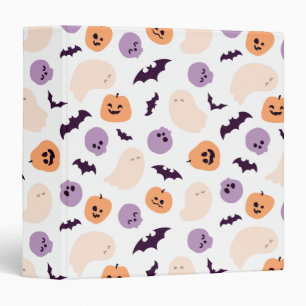 Fun Kids Halloween Pattern 3 Ring Binder