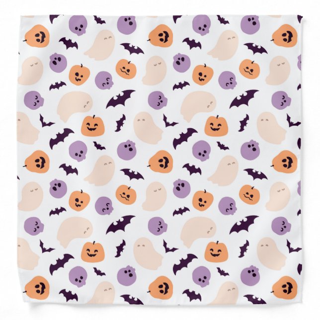 Fun Kids Halloween Pattern Bandana (Front)