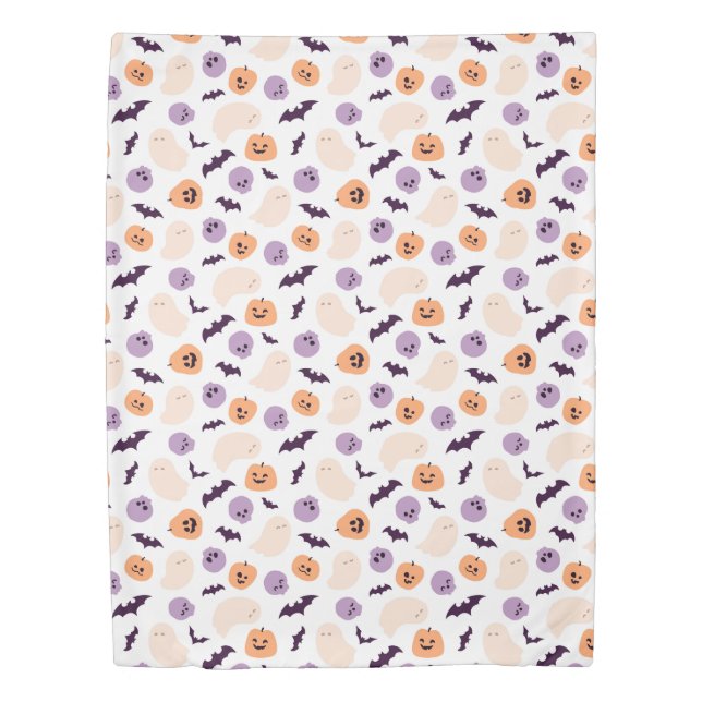 Fun Kids Halloween Pattern Duvet Cover (Front)