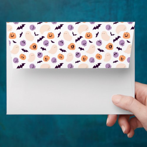 Fun Kids Halloween Pattern Envelope