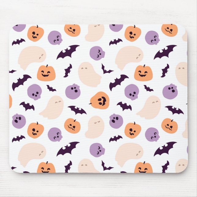 Fun Kids Halloween Pattern Mouse Pad (Front)