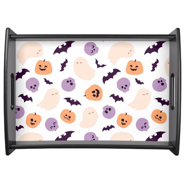 Fun Kids Halloween Pattern Serving Tray (Front)
