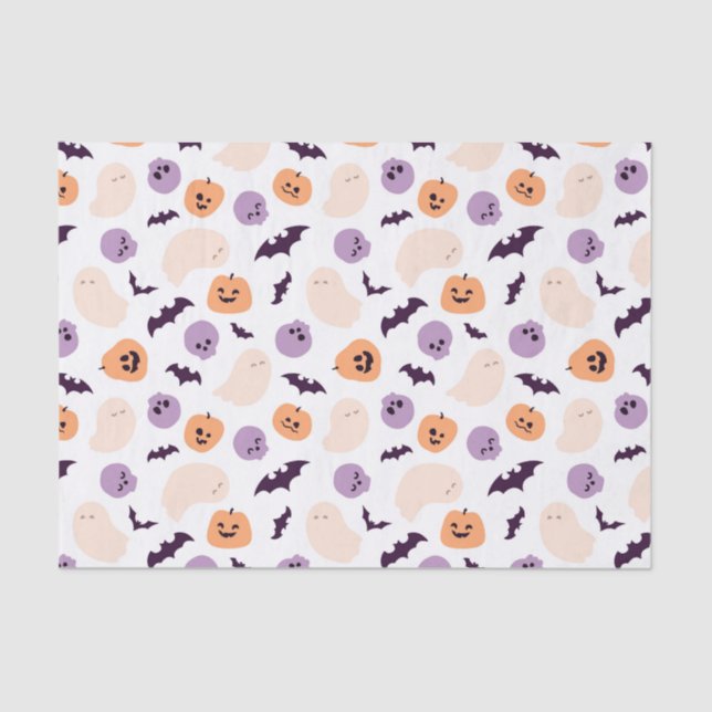 Fun Kids Halloween Pattern Tissue Paper (Front)