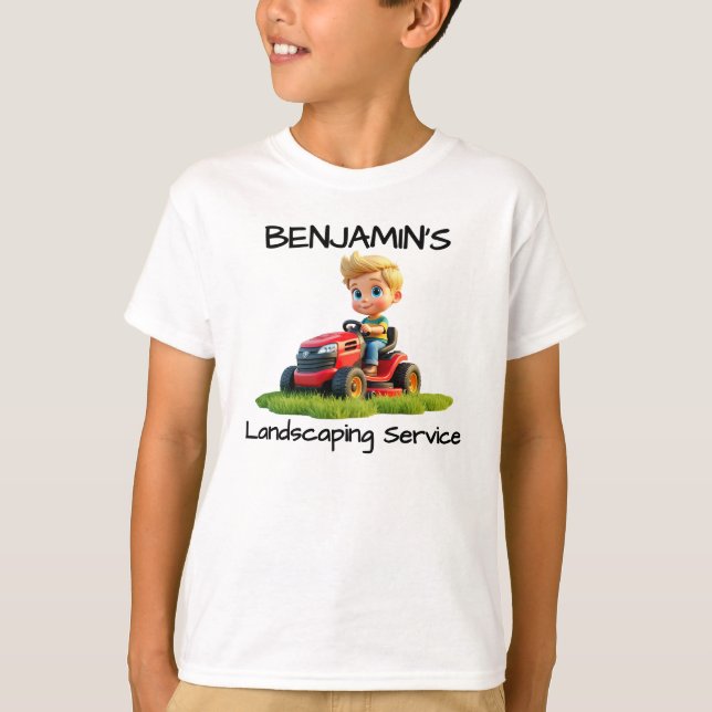 Fun Kids Lawn Mower T-Shirt or Hoodie (Front)