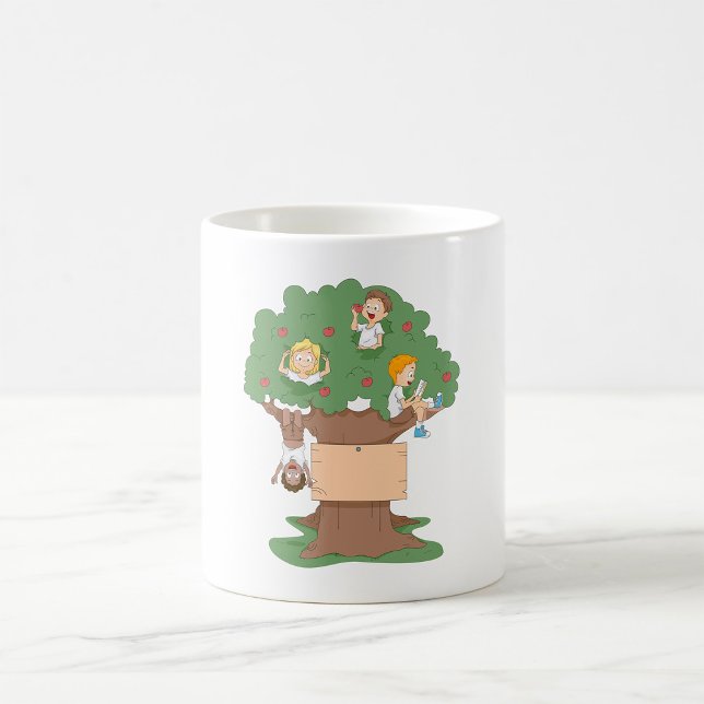Fun Kids Playing in Apple Tree  Coffee Mug (Creator Uploaded)