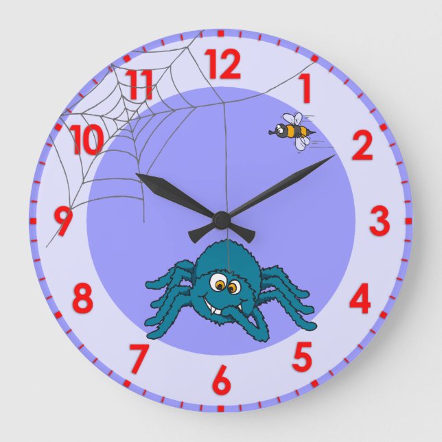 Fun kids spider wall clock (Front)