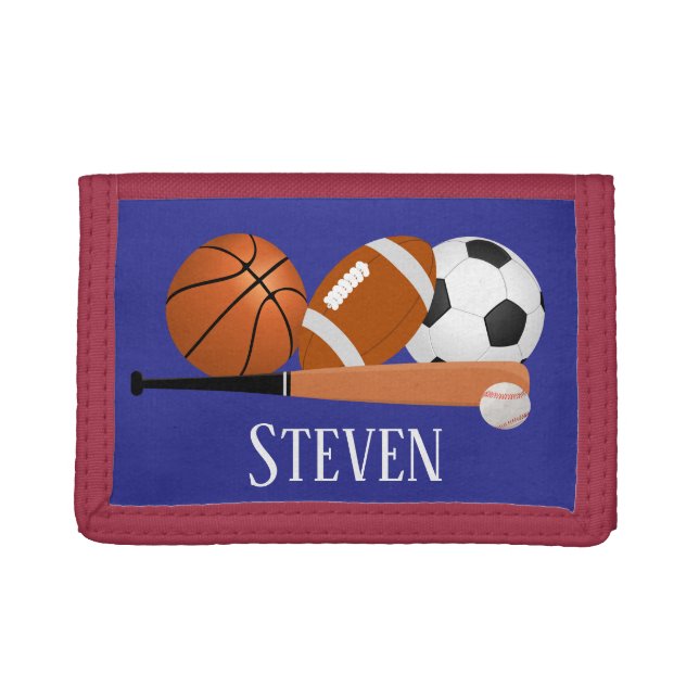 FUN!  🏅 Kids Sports Wallet – Personalized  (Front)