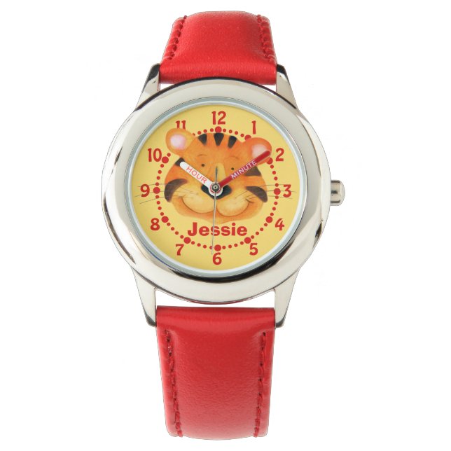 Fun kids tiger art wrist watch (Front)