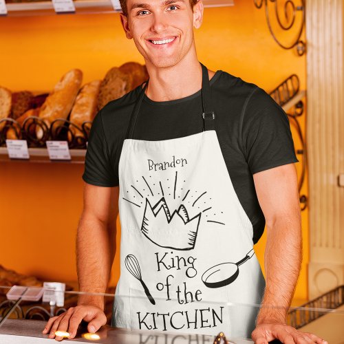 Fun King Of The Kitchen Personalized Apron