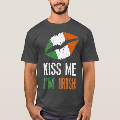 Fun Kiss Me Im Irish colors St Patricks Day T_Shirt