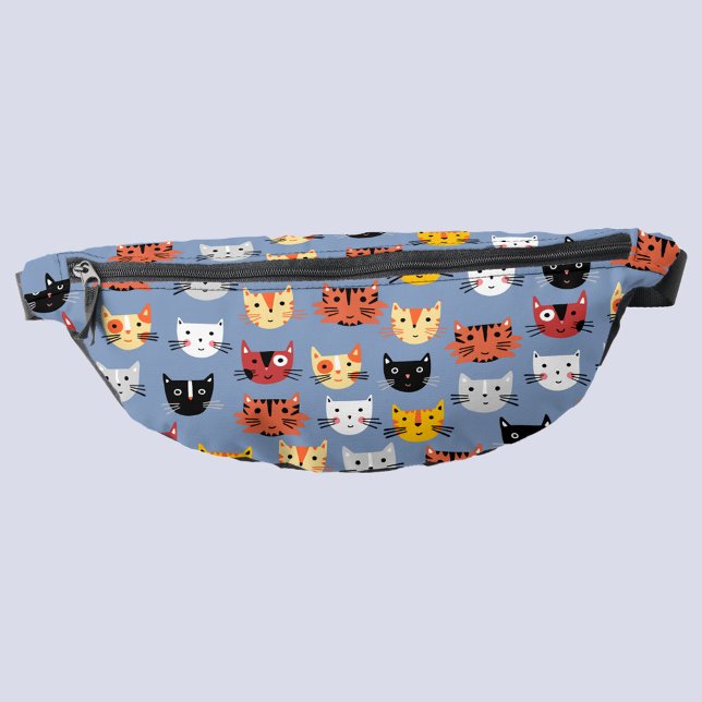 Fun Kitty Cat Fanny Pack (Fun cat pattern fanny pack)