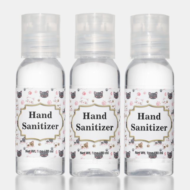 Fun Kitty Cat Pattern Hand Sanitizer (Set)