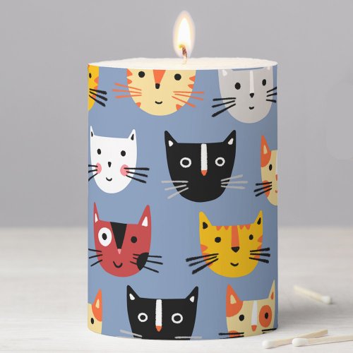 Fun Kitty Cat Pillar Candle