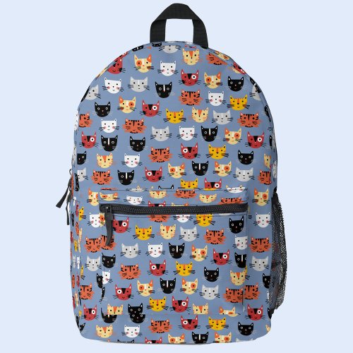 Fun Kitty Cat Printed Backpack