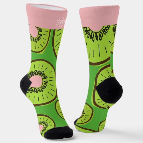 Fun Kiwi Fruit Personalized Socks