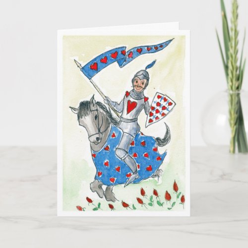 Fun Knight in Shining Armor Valentines Card