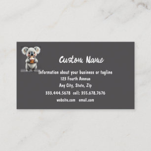Fun Koality Party Birthday Business Koala bear Business Card