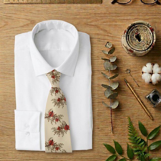 Fun Ladybug Design Neck Tie (Fun Ladybug Design Neck Tie.)