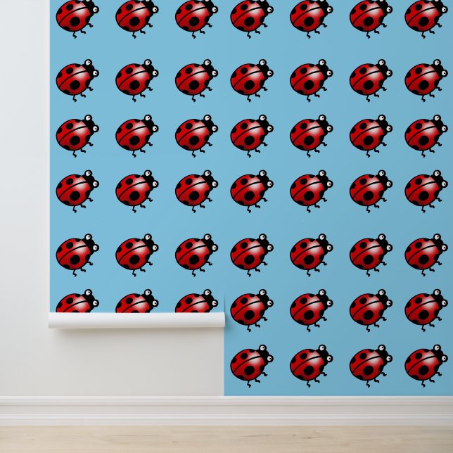 fun ladybug in blue wallpaper  (Application)