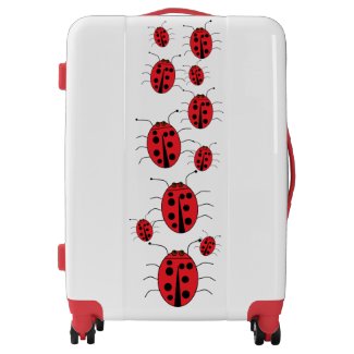 cute ladybugs print suitcase