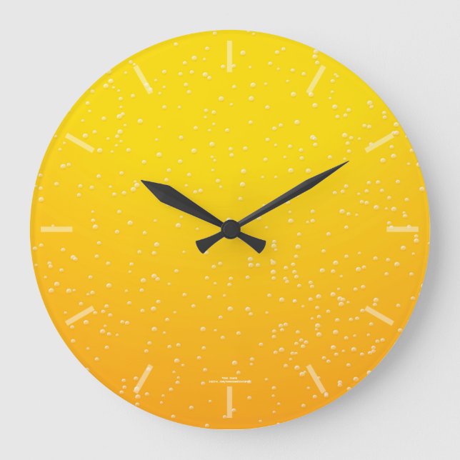 Fun Lager Beer Bubbles Clock (Front)