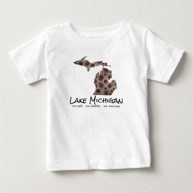 Fun Lake Michigan Great State State petoskey rocks Baby T-Shirt (Front)