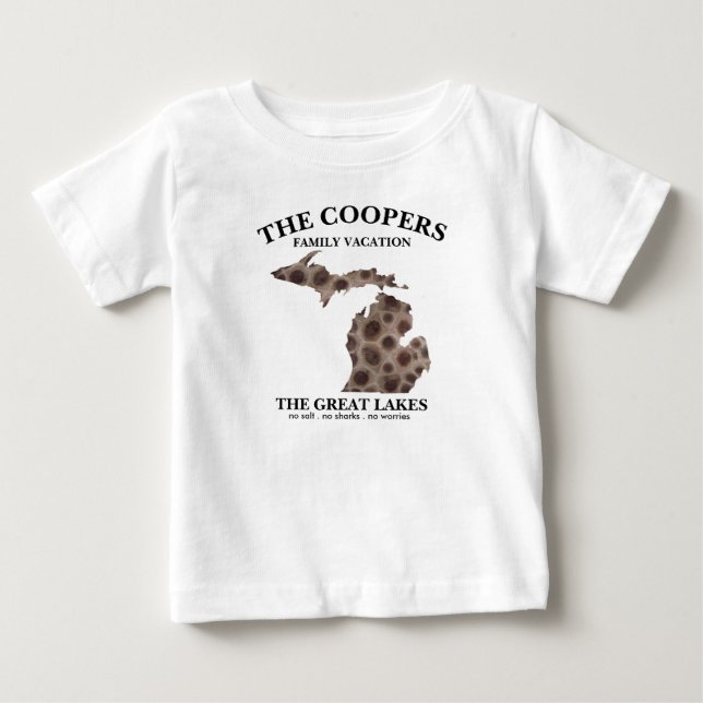 Fun Lake Michigan Great State State petoskey rocks Baby T-Shirt (Front)
