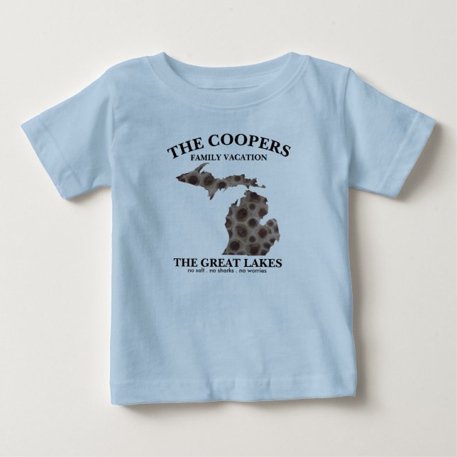 Fun Lake Michigan Great State State petoskey rocks Baby T-Shirt (Front)