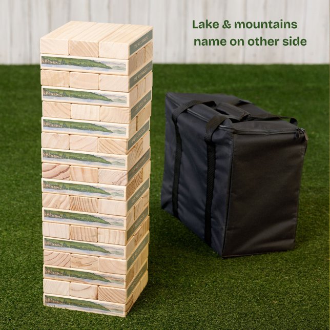 Fun Lake Mountains Family & Friends Custom  Topple Tower (Creator Uploaded)