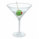 Fun Large Cocktail Party Martini Glass with Olive Statuette<br><div class="desc">Fun large cocktail party image of a martini glass with a green olive. Gin or vodka drink image for a party prop as a sand up prop or sculpture. Happy hour alcohol drink image with realistic detail. Add humor and fun to any party, or theme event as a stand up...</div>
