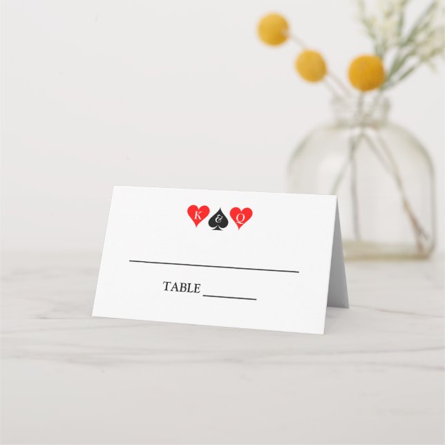 Fun Las Vegas strip dream wedding place cards (Front)