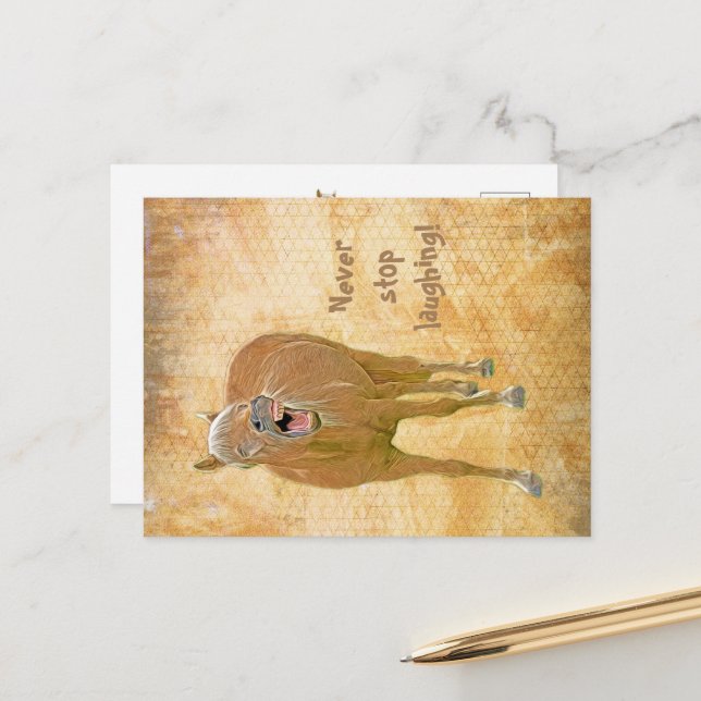 Fun laughing horse -  Postcard (Front/Back In Situ)