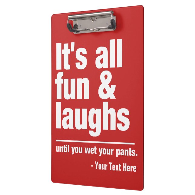 FUN & LAUGHS custom color clipboard (Left)