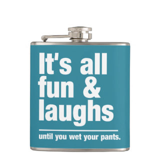 FUN & LAUGHS custom color flask