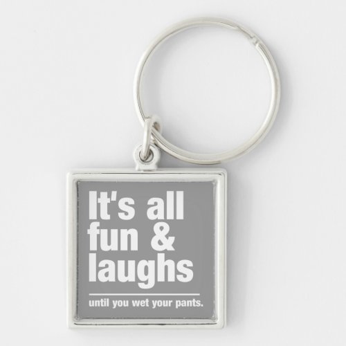 FUN  LAUGHS custom color key chain