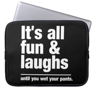 FUN & LAUGHS custom color laptop sleeve