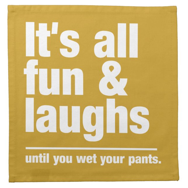 FUN & LAUGHS custom color napkins (Front)