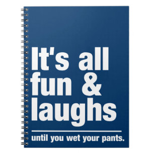 FUN & LAUGHS custom color notebook