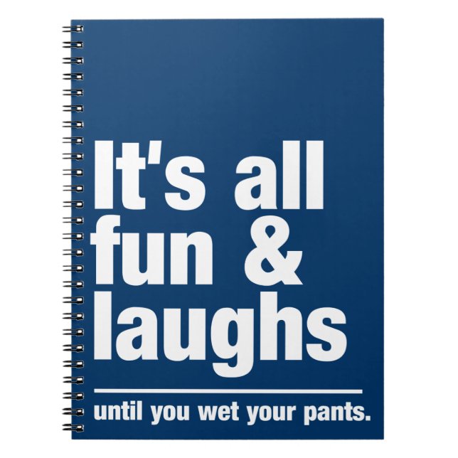 FUN & LAUGHS custom color notebook (Front)