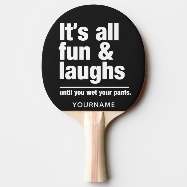 FUN & LAUGHS custom color ping pong paddle (Back)
