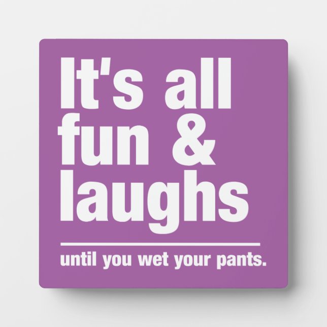 FUN & LAUGHS custom color plaques (Front)