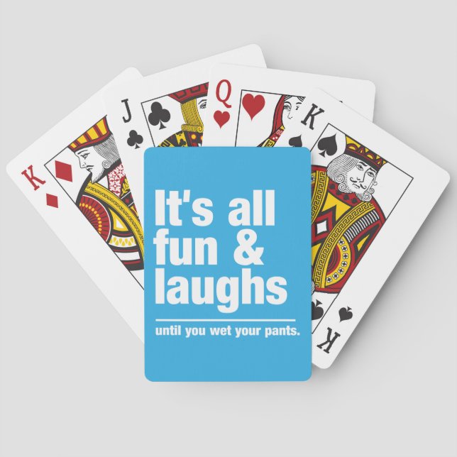 FUN & LAUGHS custom color playing cards (Back)