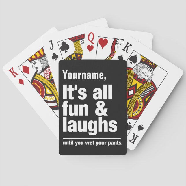FUN & LAUGHS custom color playing cards (Back)
