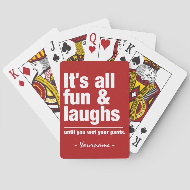 FUN & LAUGHS custom color playing cards (Back)