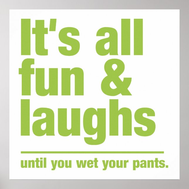 FUN & LAUGHS custom color poster (Front)